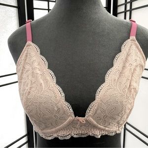 Lace soft cup bra